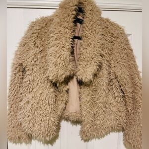 Zara Cream Teddy Jacket